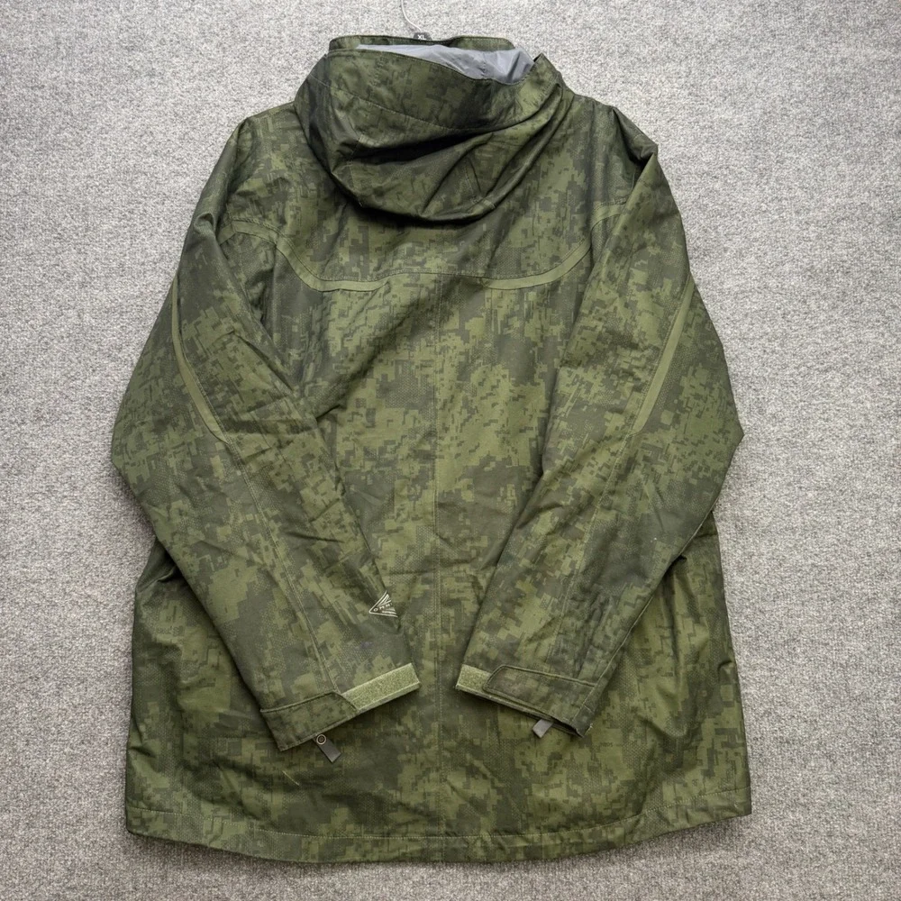 Columbia Omni-Tech Interchange Jacket Mens Large Green Digital Camo Waterproof